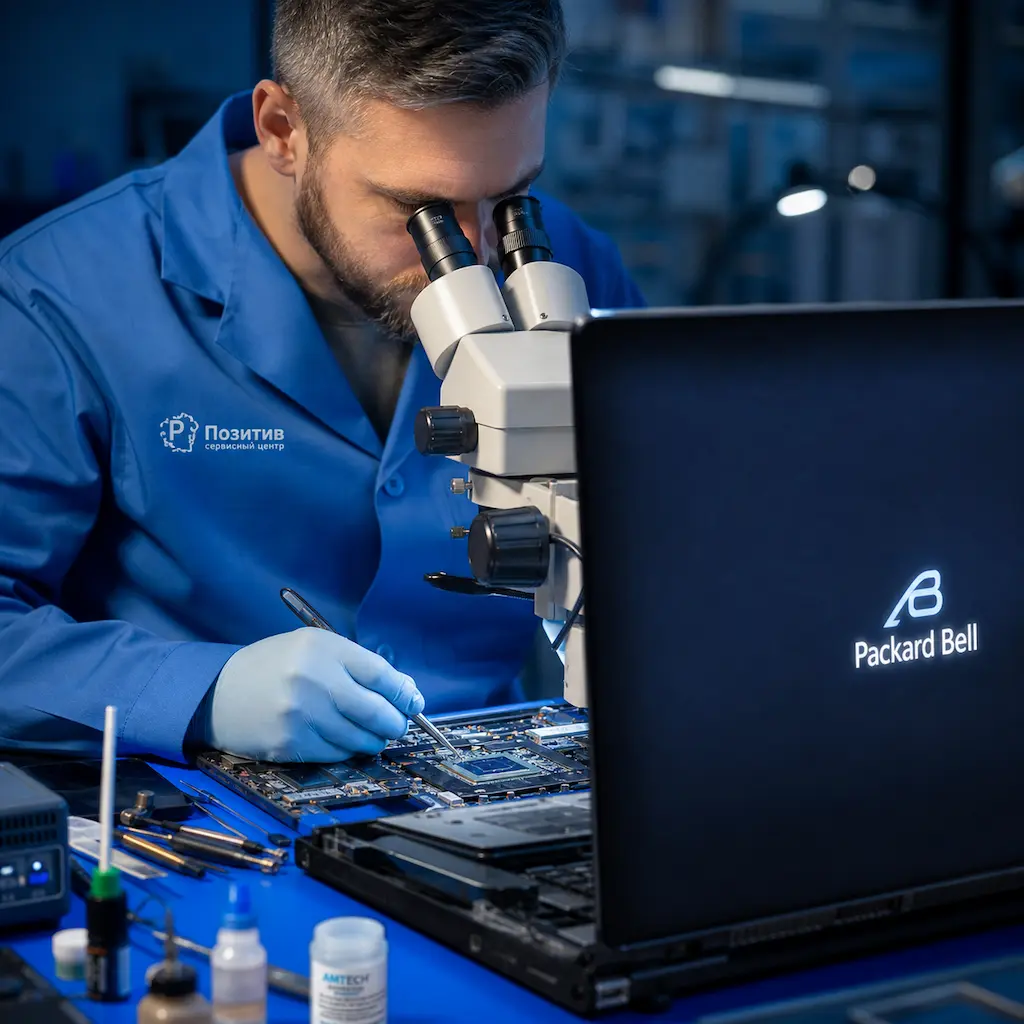 Замена видеокарты ноутбука Packard Bell в Калининце