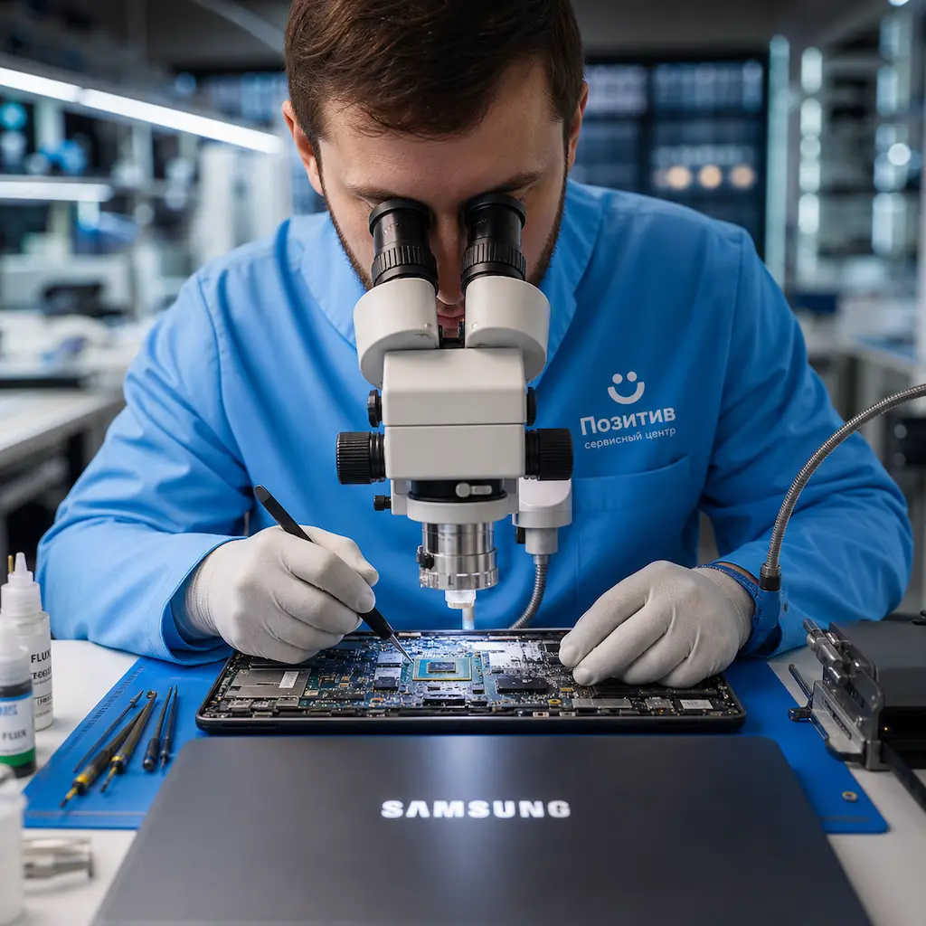 Замена видеокарты ноутбука Samsung в Калининце