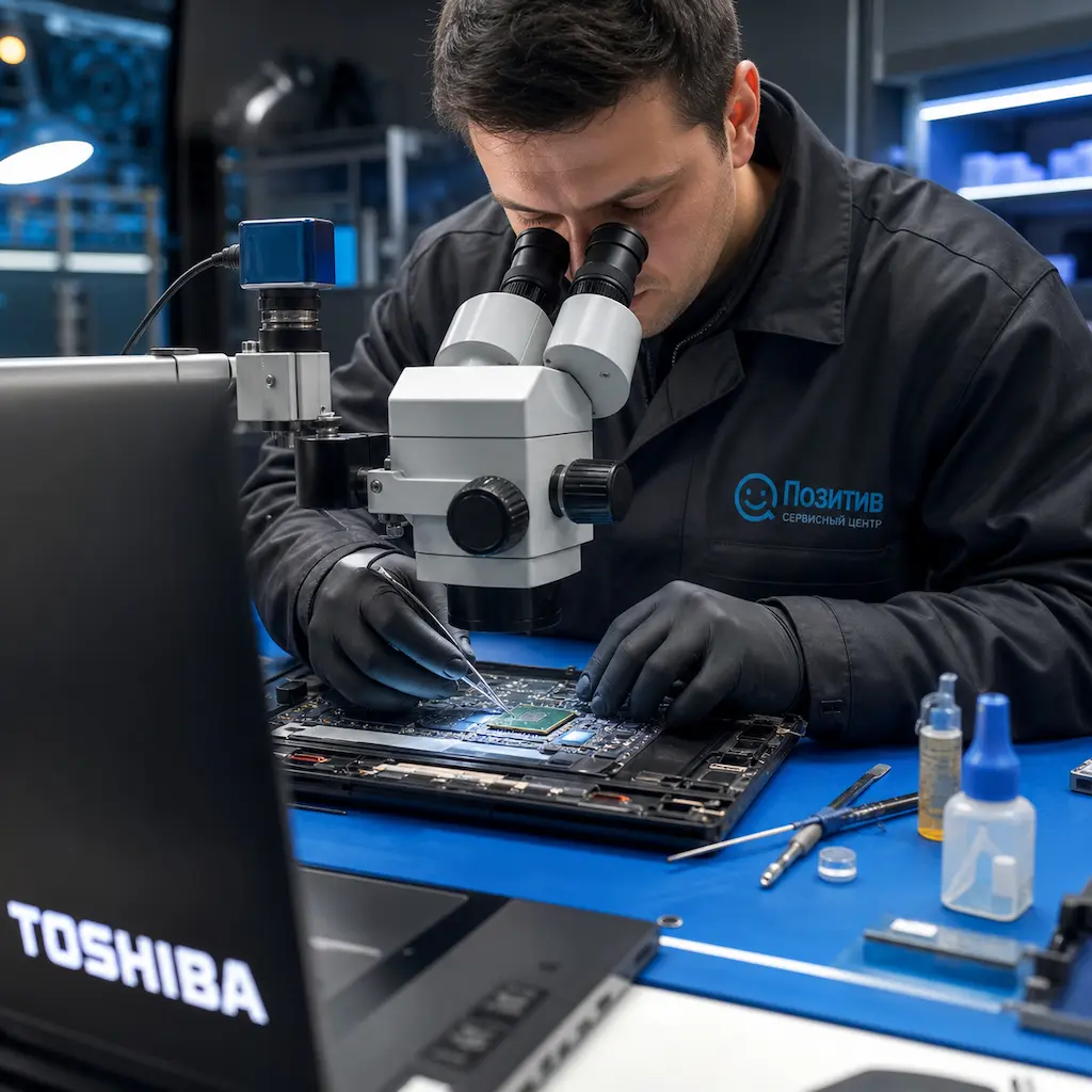 Замена видеокарты ноутбука Toshiba в Калининце