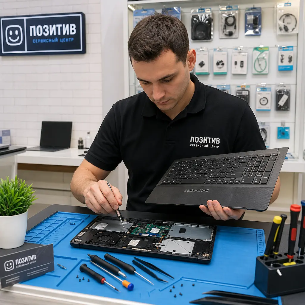 заменить клавиатуру на ноутбуке Packard Bell в Калининце
