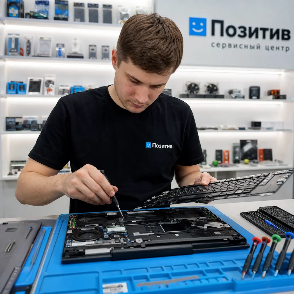 заменить клавиатуру на ноутбуке Samsung в Калининце