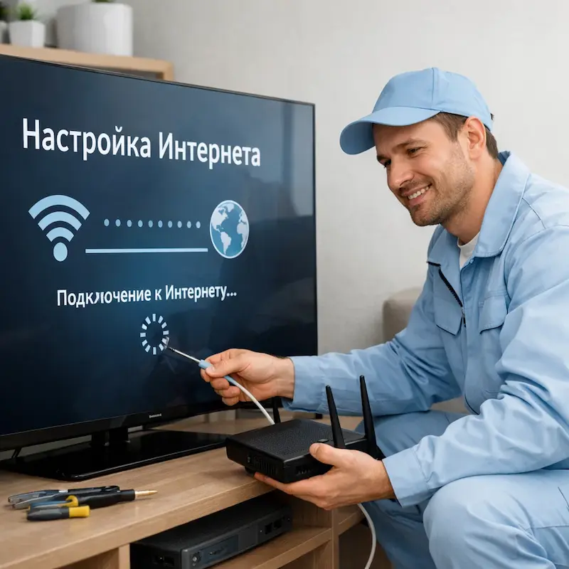 Настройка интернета на ТВ в Калининце