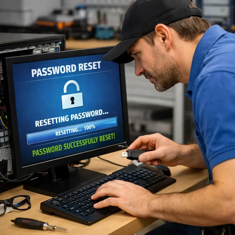 Сброс пароля от компьютера в Калининце